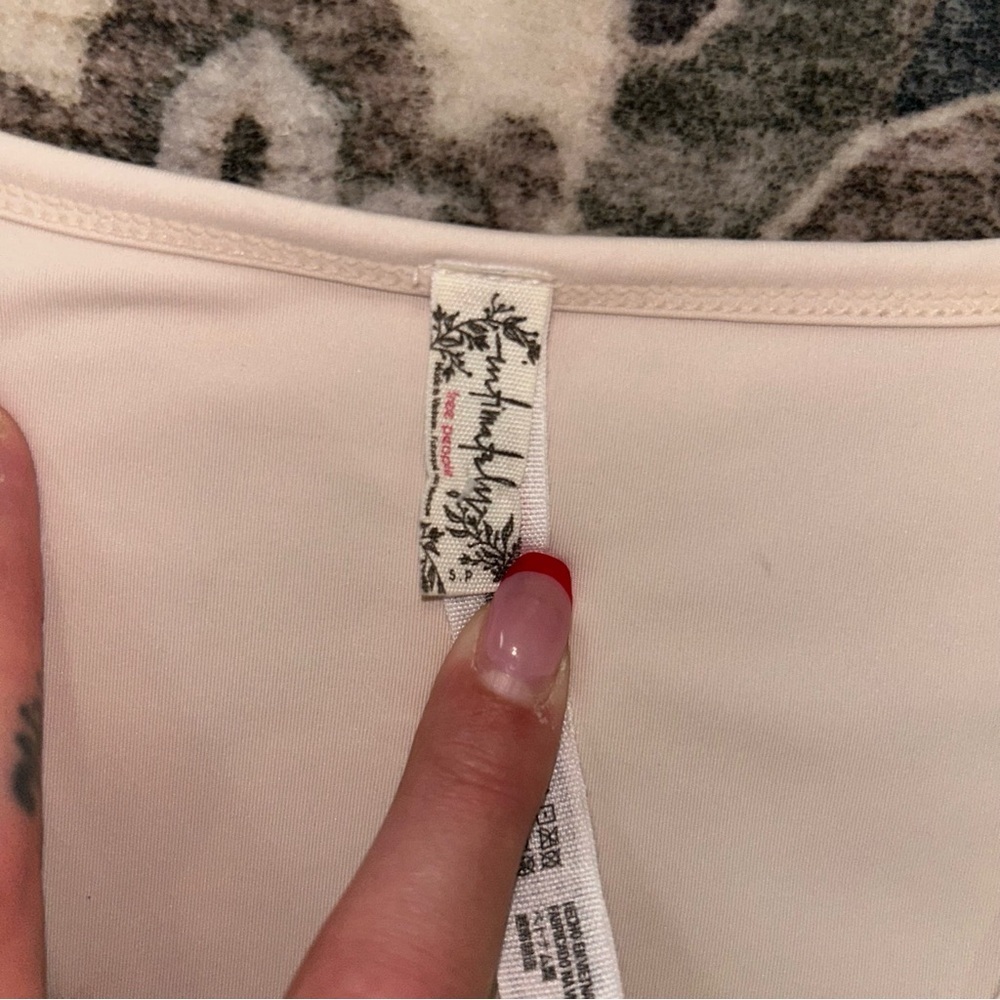Free People Soft Cream V-Neck Bodysuit - Picture 4 of 4